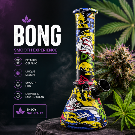 ART GLASS BONG 19.5 CM