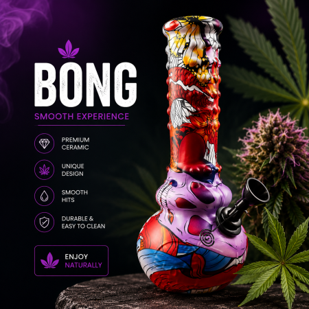ART GLASS BONG 24.5 CM